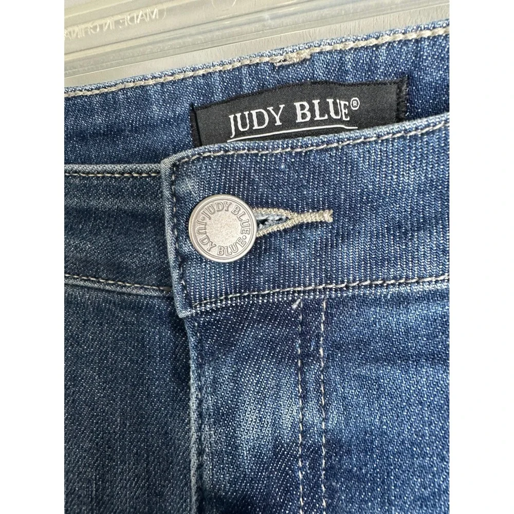 Judy Blue Distressed Skinny‎ Jeans Frayed Hem Women's Size 11/30